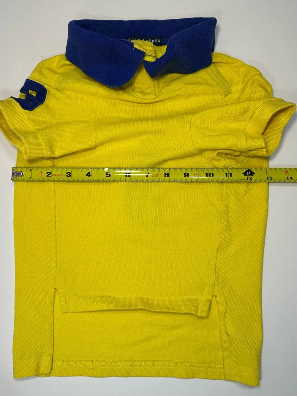 POLO RALPH LAUREN DOG POLO SHIRT XL YELLOW BLUE BIG PONY PET APPAREL - Picture 5 of 10